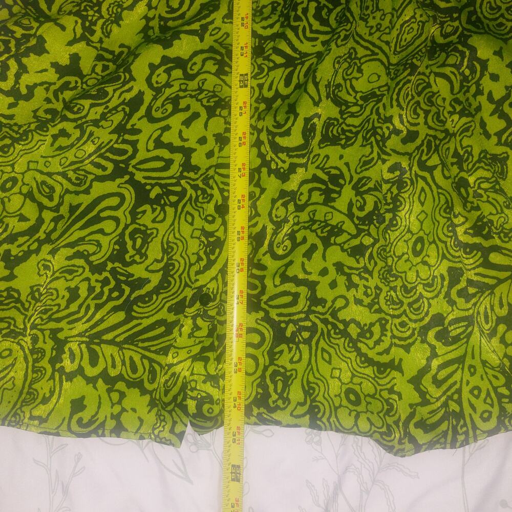 Zara women's paisley wrap dress green Sz Small witchy office party fall festive - Picture 7 of 9
